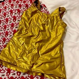 Gold sparkly tank top